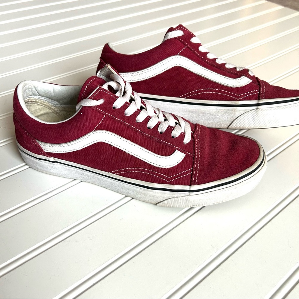 Vans Off The Wall Men's 7 Women's 8.5 Burgundy Suede Low Shoes 751505